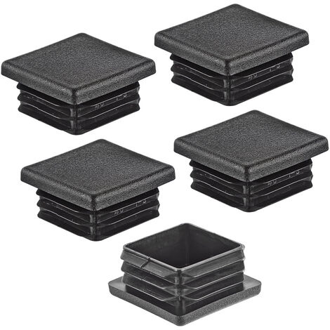 Vierkant Kunststoff Lamellen Stopfen Rohr Schutz Endkappe 40x40 mm 5er Pack