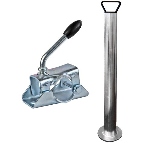Anhängerstütze 70 cm Stützfuß Halterung für PKW Anhänger inkl. Klemmhalter (1/5)