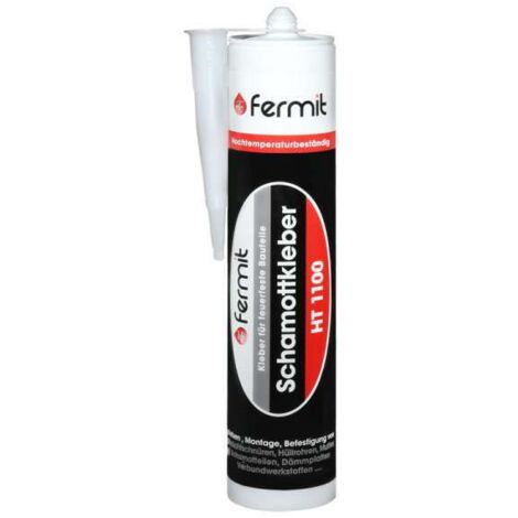 Fermit Schamottkleber HT1100 310 ml, Hochtemperatur-Kleber, Kartusche