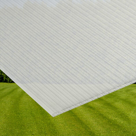 Garten Gewächshaus Stegplatte Hohlkammerplatte 1388x690x4 mm zuschneidbar