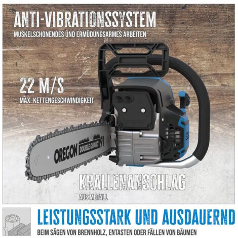 Güde Motosega A Benzina KS 500-62 | 62cc, 2,85 KW, Lama Oregon 56 Cm | Antivibrazione E Avvio Facile | Per Legna Da Ardere E Giardinaggio