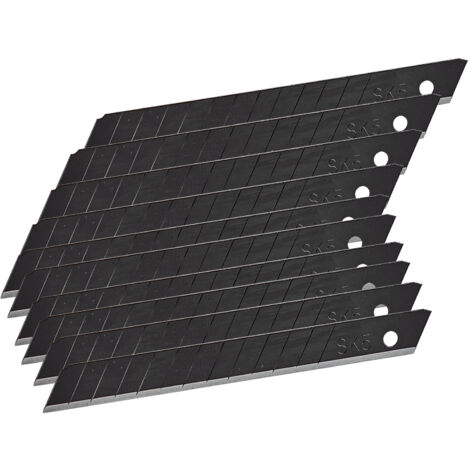 Kestek Cuttermesser Abbrechklingen Teppichmesser Ersatz Klingen 9mm SK5 schwarz