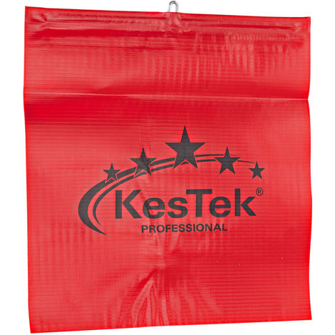 Kestek Warnflagge Schlussfahne Endfahne rot 300 x 300 mm mit Aufhängeöse (1/2)