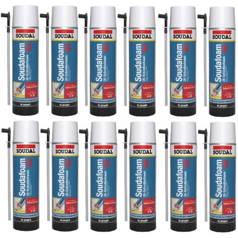12x Soudal Soudafoam 2K B2 400ml Adapterschaum Zargenschaum Türenschaum PU-Schaum