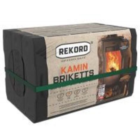 REKORD Braunkohlebriketts 10kg Kaminbriketts Kamin Kohle Briketts Brennstoff