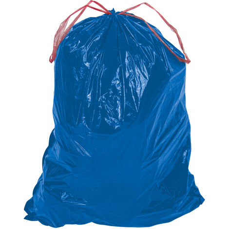 Müllsack mit Zugband 120ltr. 10er Rolle blau Müllsack Mülltüte