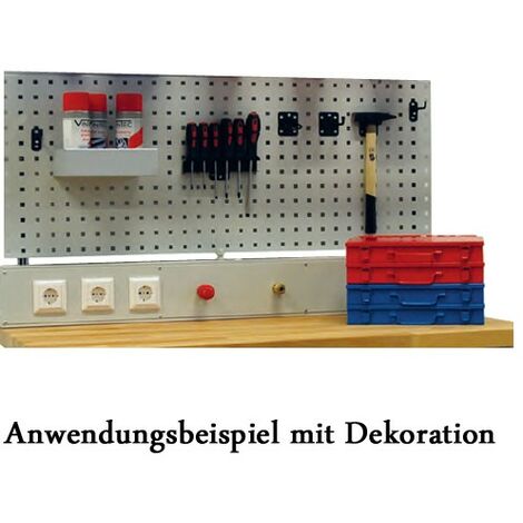 Adb Werkzeugwand Lochwand X Mm Anthrazitgrau Ral Mit Tlg