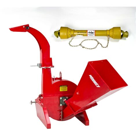 SET 2in1 Holzhäcksler Holzschredder Hacker WS5 + Zapfwelle 80 - 104 cm Häcksler