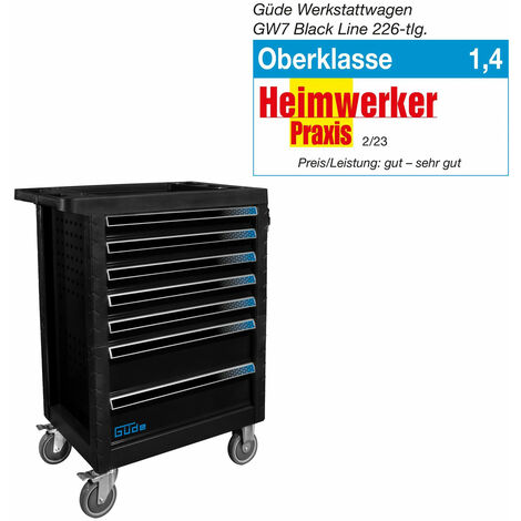 Güde Werkstattwagen Werkzeugwagen GW7 Black Line 226-tlg. bestückt (1/5)