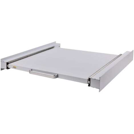 Kestek Zwischenbausatz 60cm mit Ausziehlade Ablage weiß Waschmaschine Trockner
