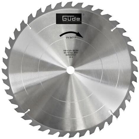 Güde Brennholzsägeblatt HM 500x30x40Z Hartmetall Wippsägeblatt Kreissägeblatt