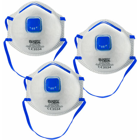 Kestek Feinstaub Masken FFP2 mit Ausatemventil 3er Set (1/5)