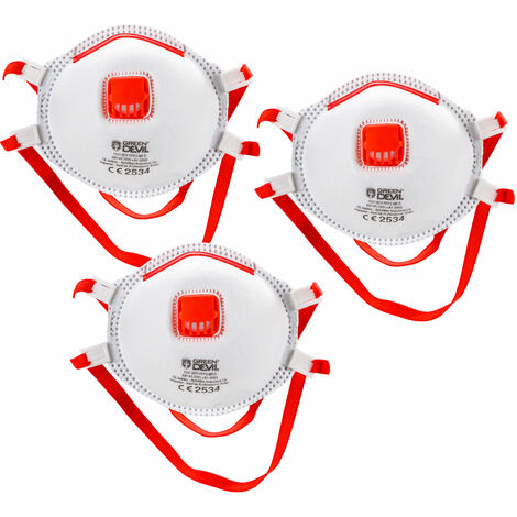 Feinstaub Masken FFP3 mit Ausatemventil 3er Set (1/5)
