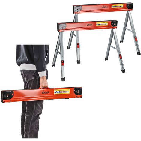 2x Multifunktions Arbeitsbock DAB590H Falt Sägebock klappbar 500kg Klappbock