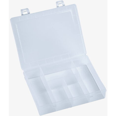 Kleinteilebox Sortimentkasten Sortiermagazin PP natur 5 feste Fächer (1/2)