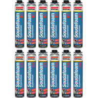 12x Soudal Soudafoam Brunnenschaum B3 750 ml - PU-Pistolenschaum