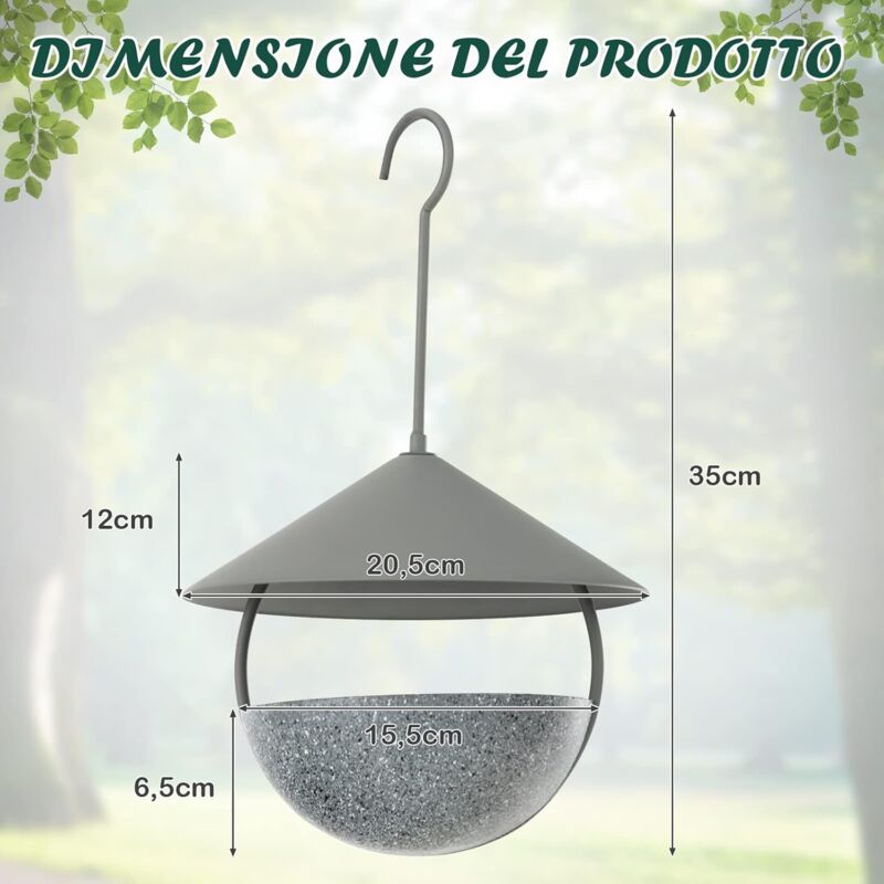 Lanterna cibo per uccelli selvatici,Voliera in plastica ,Alimentatore per Uccelli Selvatici sospeso ,820ml di capacità per semi e animalimangime per uccelli selvatici, passeri e uccelli da giardino