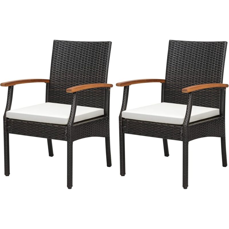 Set Salotto Giardino COSTWAY In Rattan PE - 2 Poltrone, Tavolo Vetro, Beige - Foto 8