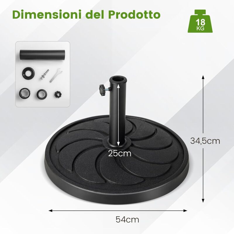 Strombergbrand - Supporto per ombrellone da giardino, resistente