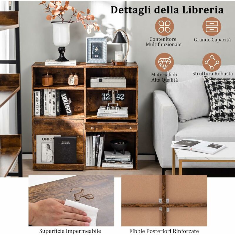 Libreria semplice da pavimento libreria verticale multistrato di