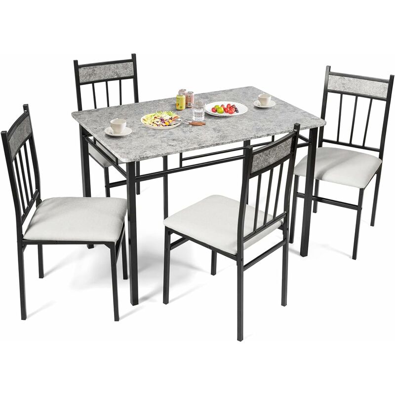 Set Tavolo da Pranzo Rotondo Struttura in Marmo Set Tavolo da