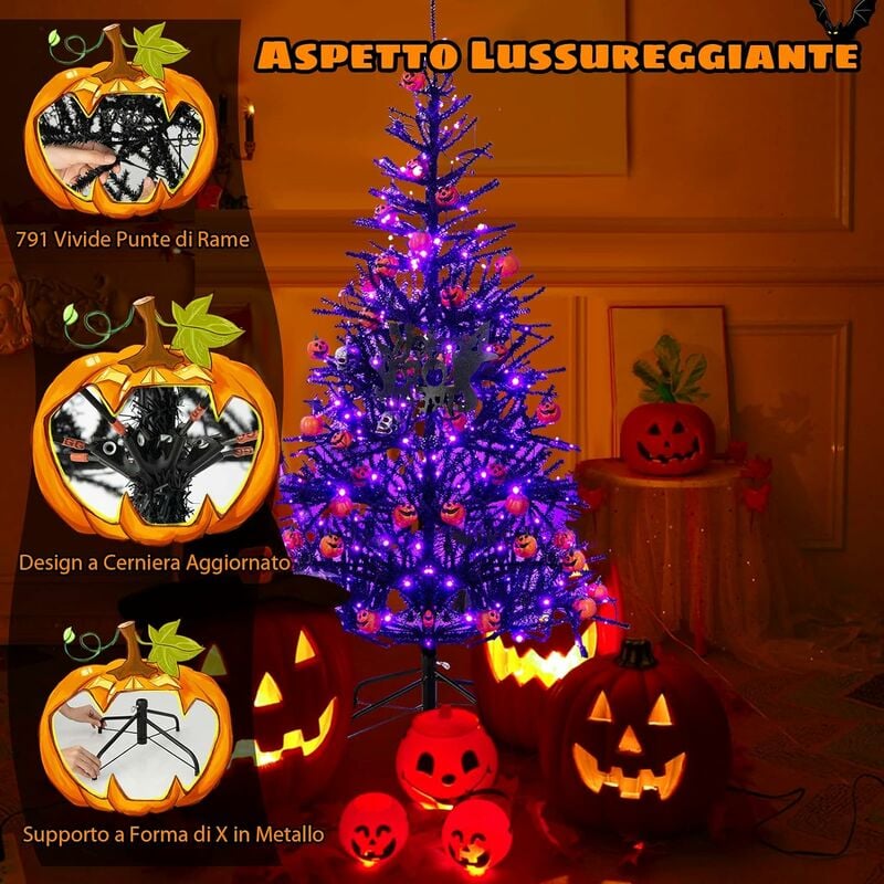 ALBERO DI NATALE PVC CM.150 539 PUNTE