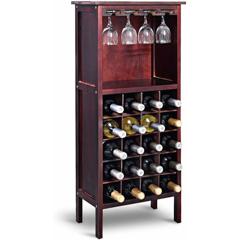 colore: marrone scuro ts-ideen scaffalatura cubica per bottiglie di vino Weinregal 3er Legno Dunkelbraun impilabile