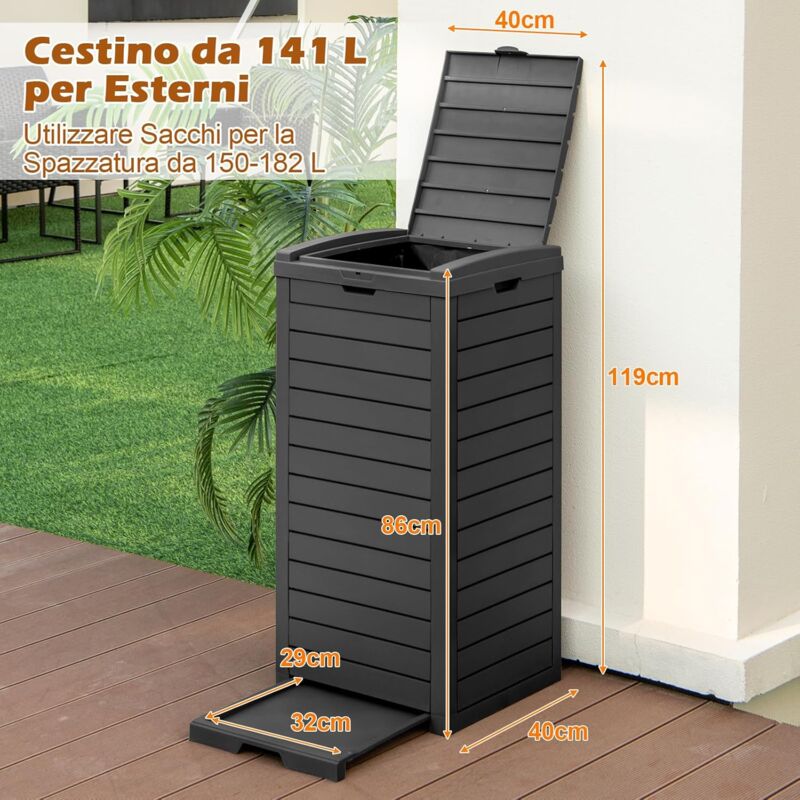 Pattumiera per auto con coperchio, multifunzione, universale, per auto, impermeabile, mini spazzatura, può essere utilizzato per casa, ufficio, cucina, soggiorno, interno, monete, colore nero