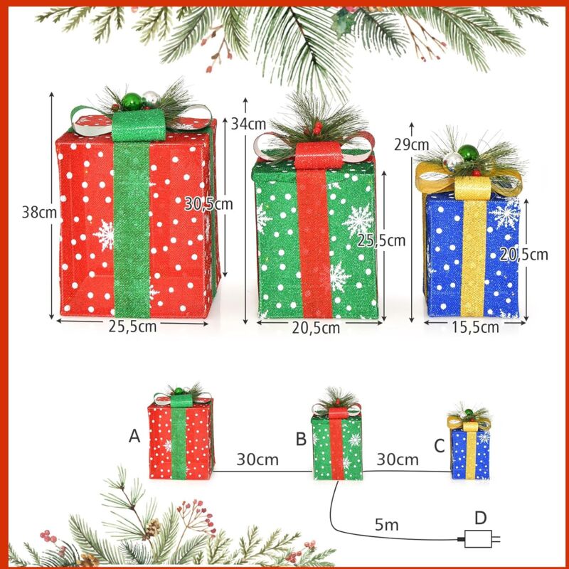 Albero di Natale Colorato da Esterno da 170 CM, Decorazioni