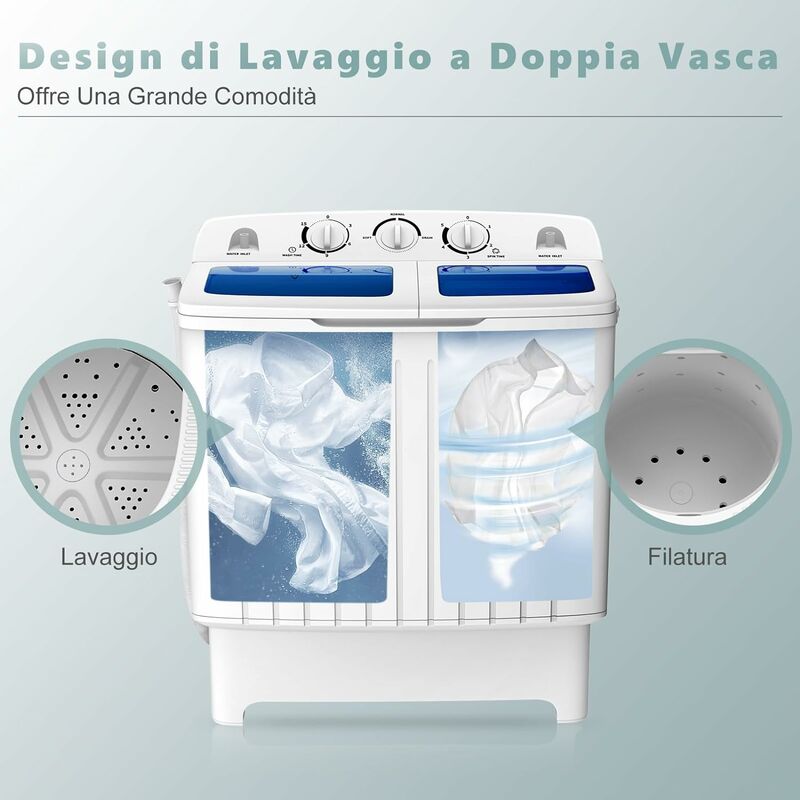 Lavatrice doppio cestello kg.3.5