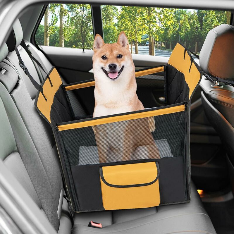 Coprisedile per auto per cani vista sedile posteriore posteriore  impermeabile per animali domestici in rete