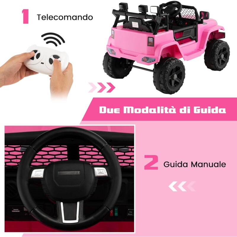 GOPLUS Auto Giocattolo per Bambini, Macchina Elettrica con Velocità Regolabile, Controllo con Telecomando, Auto Adatta per Bambini tra 3 e 8 Anni, 118x67x57 cm (Blu