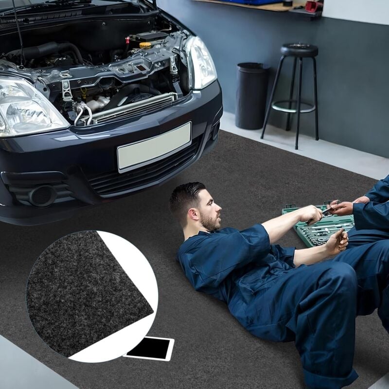 Tappetino Raccolta Olio VAIAV 152x91 Cm - Impermeabile Per Garage, Auto E Officina