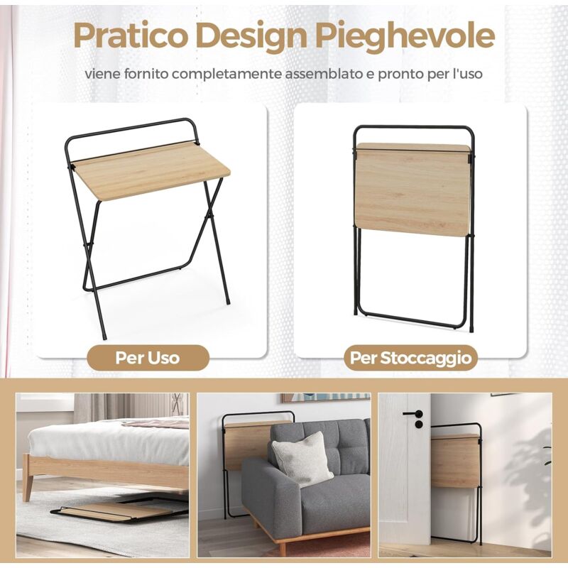 Scrivania Pieghevole 3 In 1 Per Letto E Divano – Con Tappetino E Slot Per Tablet, Supporta Laptop Fino A 17 Pollici - 3