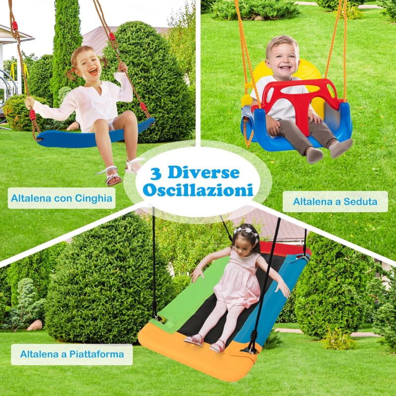 Altalena Casette Con Scivolo Da Esterno Giochi Esterno Bambini Da Giardino Caset