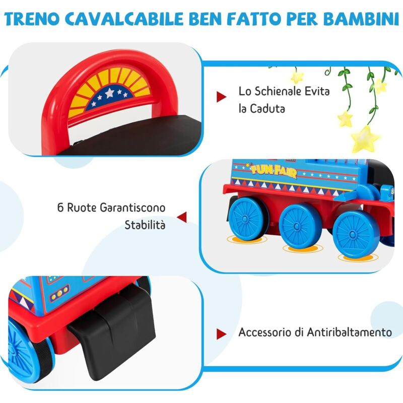 DAOUZL Trenino Elettrico di Natale per Bambini, Telecomandato con Fumo, Luci e Suoni - Treno a Vapore Giocattolo - Regalo Natalizio 3-9 Anni (A