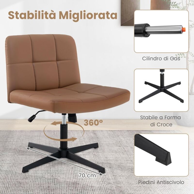 Sedia da ufficio Sedia da scrivania ergonomica con braccioli