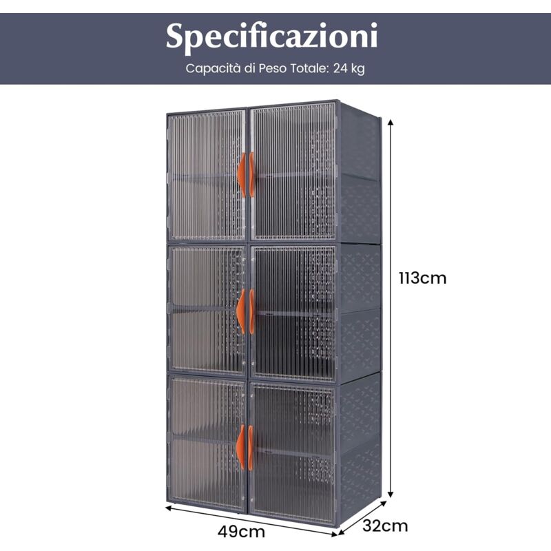 GRANNY SAYS Organizer per Armadio, 2 Pezzi Contenitori per Armadio Salvaspazio, Organizer Cassetti Armadio Pieghevole, Organizer Vestiti, Scatole per Armadi può Contenere Pantaloni, Grigio Scuro