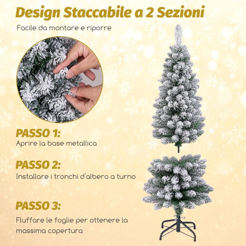 HOCO Albero Di Natale Sli Artificiale 150 C Con Rai Realistici, Albero Di Natale Alto E