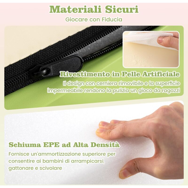 COSTWAY Set di 2 Blocchi per Gattonare e Arrampicare per Neonati e Bambini, Set di Blocchi di Schiuma Morbida per Gioco Attivo Interno, Set di Gioco Morbido per Sviluppo dei Bambini (Giallo COSTWAY Set di 2 Blocchi per Gattonare e Arrampicare per Neonati e Bambini, Set di Blocchi di Schiuma Morbida per Gioco Attivo Interno, Set di Gioco Morbido per Sviluppo dei Bambini (Giallo