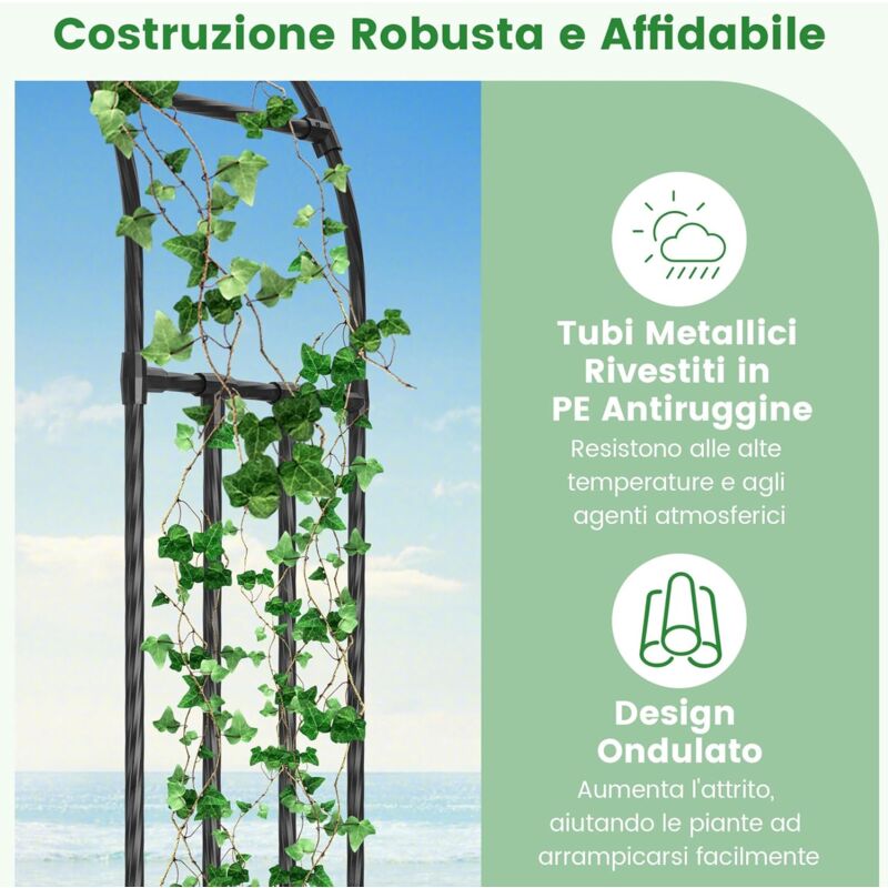 Pergolato fiorito con archi per rampicanti | ELEO Gazebo