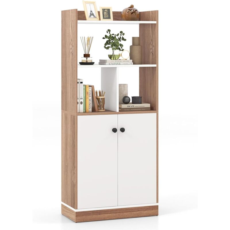 Libreria Aperta In Legno Massello 4 Ripiani – Piccola, Con Bordo Superiore, Per Soggiorno E Ufficio, Carico Max 36,3 Kg