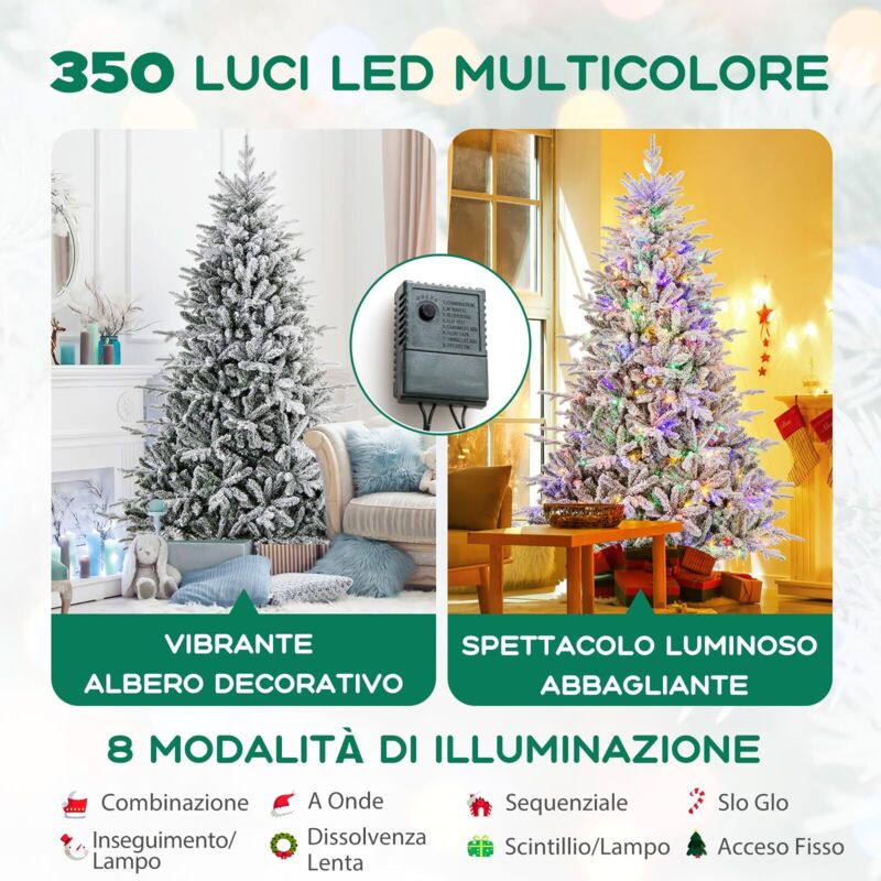RELAX4LIFE Albero di Natale Artificiale Pre-Illuminato da 180 cm
