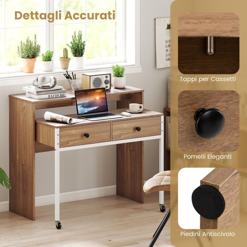 Scrivania Con Cassetto Tavolo Da Studio Salvaspazio Con Ripiano Ideale Studio Disegno Soggiorno Camera Salotto Ingresso Corridoio Monmouth 100 X 76 X 555 Cm Rovere 190638 Scrivania Con Cassetto Tavolo Da Studio Salvaspazio Con Ripiano Ideale Studio Disegno Soggiorno Camera Salotto Ingresso Corridoio Monmouth 100 X 76 X 555 Cm Rovere 190638