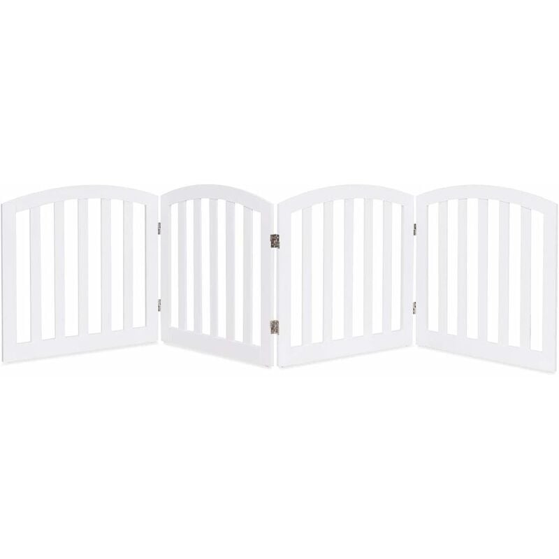 AllMyPets Cancelletto per Cani Pieghevole per Cani e Bambini in Legno di  Pino Bianco 215x75cm - 103eD06