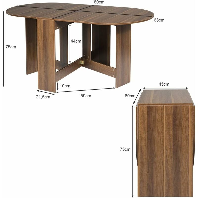 NOWORO Scrivania Pieghevole Tavolo da Cucina, capacità di Peso di 80 kg,  Tavolo Pieghevole da Muro Salvaspazio 70x30cm 100x30cm 60x40cm 120x40cm  (Color : Naturale, Size : L120xW50cm/47x20in) : : Casa e cucina