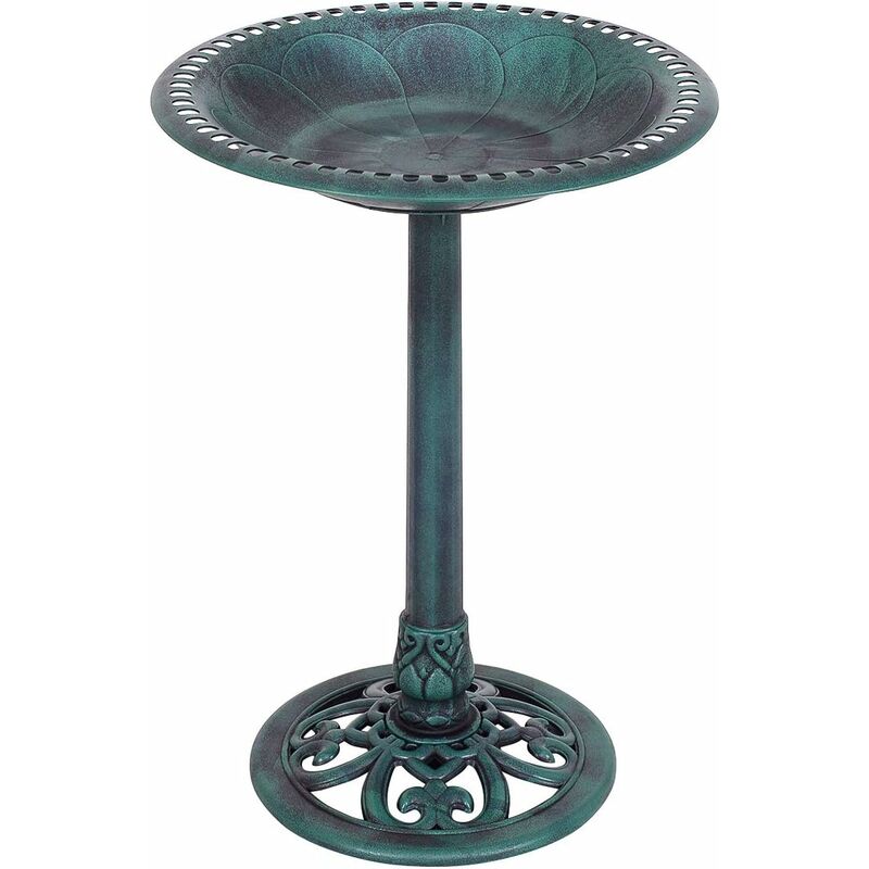 Vasca Per Uccelli Vintage In Metallo, Finitura Bronzo, Resistente Al Gelo, Decorazione Da Giardino - 5