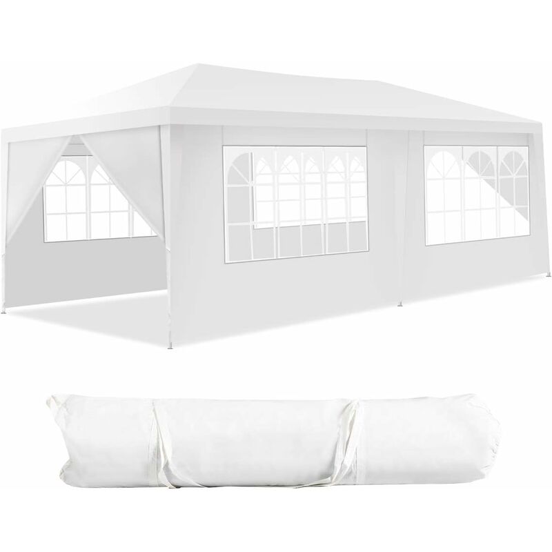 VidaXL Gazebo Con Tende 4x3 M Bianco Crema - Tetto A Doppio Livello, Resistente UV, Con Reti Antizanzare