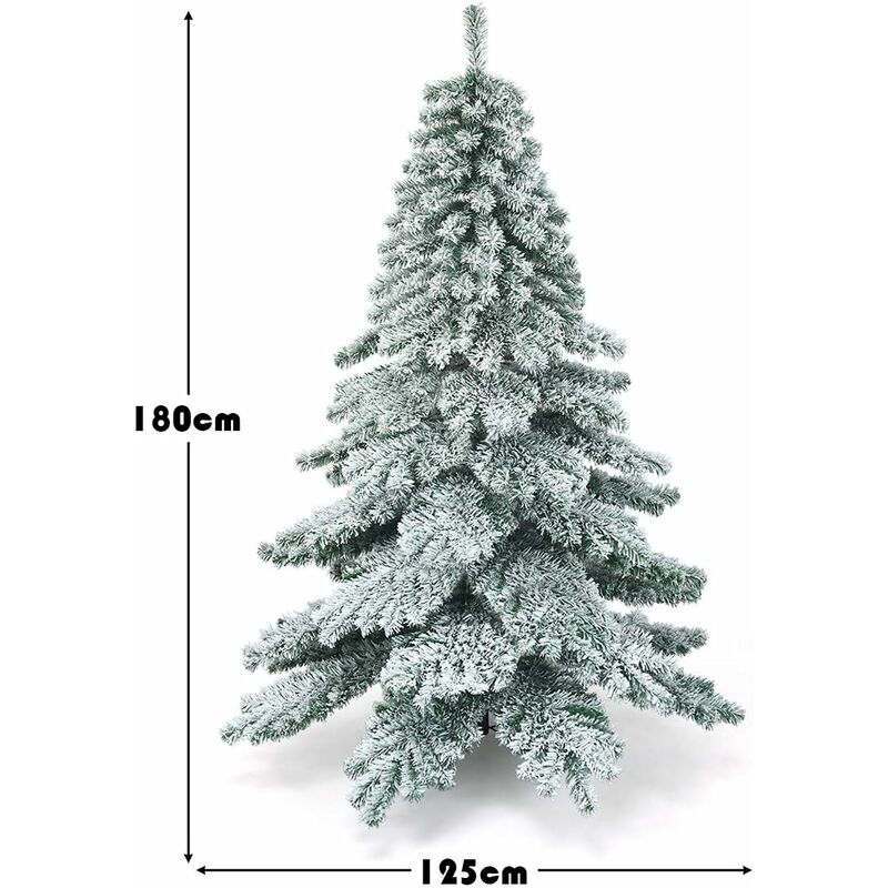 Albero Di Natale 180 Cm Finto, 650 Rami In PVC, Base In Metallo | Effetto Realistico, Montaggio Facile, Ideale Per Casa E Ufficio