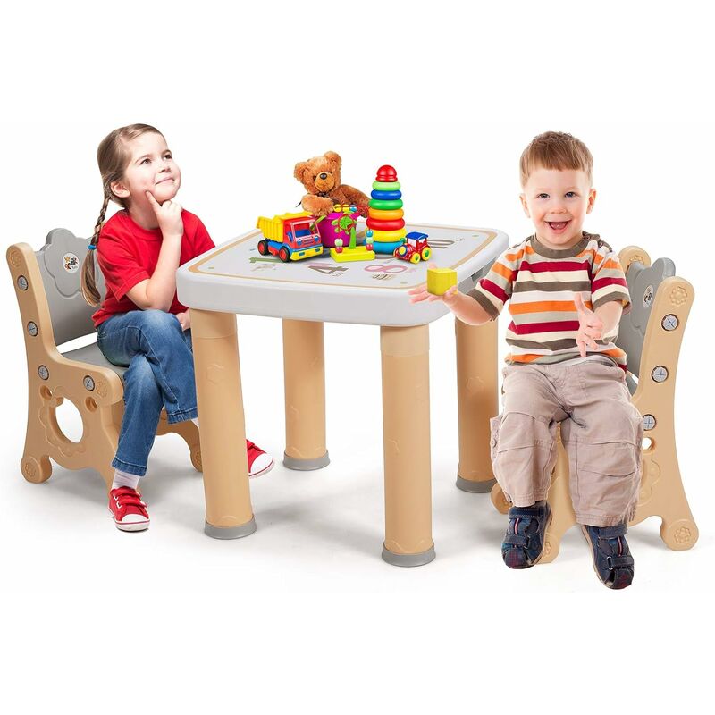 studio a casa per bambini tavolo per bambini rosa attività artistica regolabile Set di sedie da scrivania scrivania per bambini 